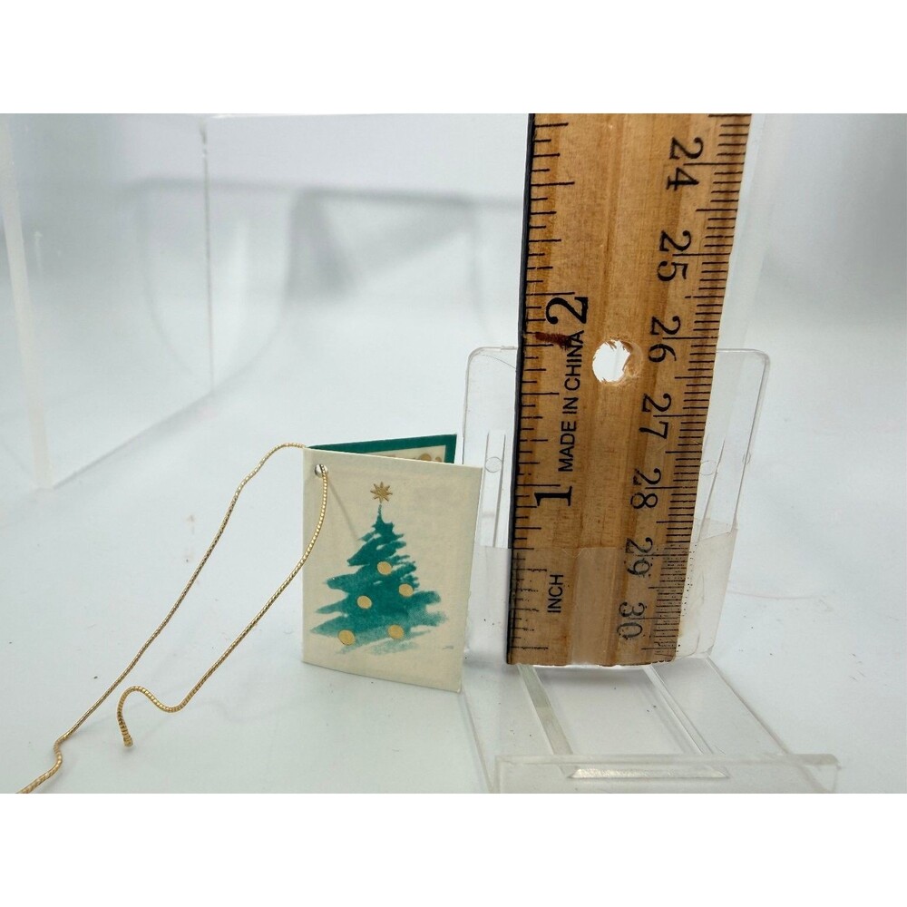 TAG ONLY for Soffieria De Carlini Christmas Tree Glass Ornament with Gold Cord